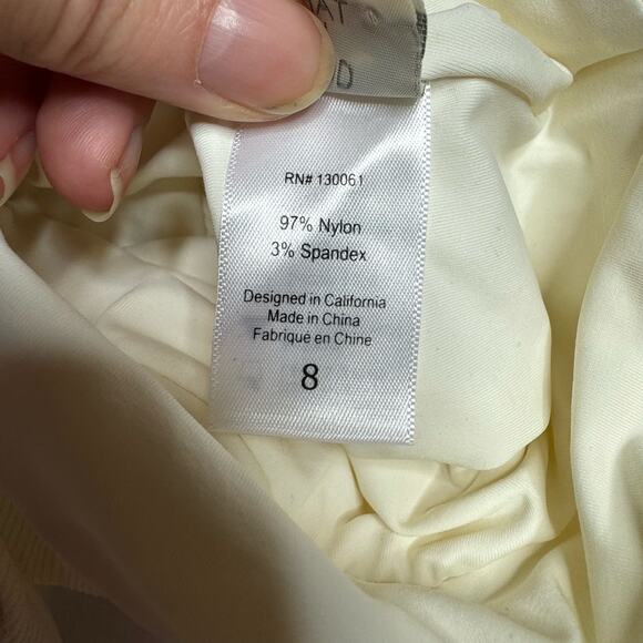 L*Space Cream Phoebe Classic One-Shoulder Rib One-Piece Swimsuit NWOT Size 8 - Picture 8 of 9